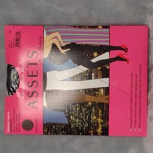 NWT Terrific Tights Maternity Opaque Patterned Tights Size 2 Black